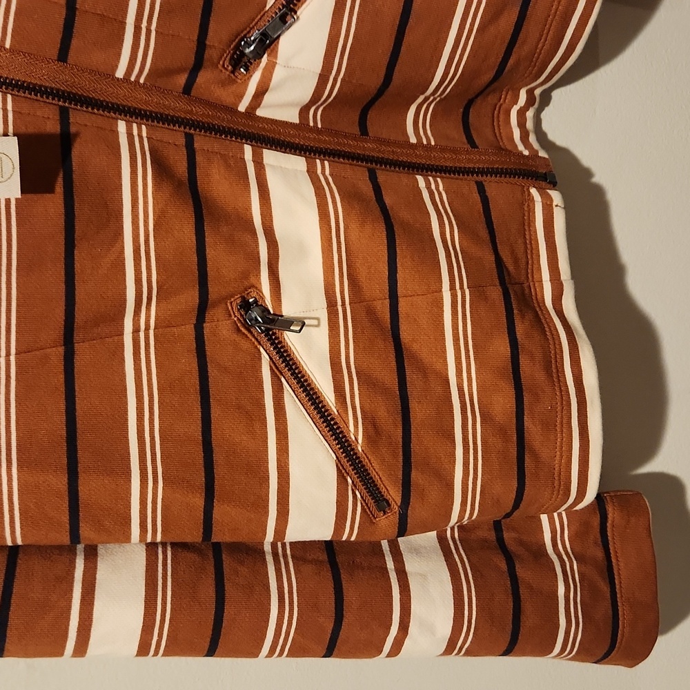 ❤️ NWT! SALTWATER LUXE STRIPED MOTO JACKET ON COTTON TERRY, SMALL - Picture 5 of 9